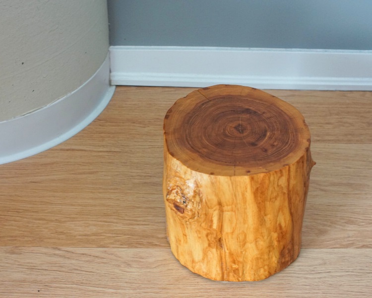 Tree stump table