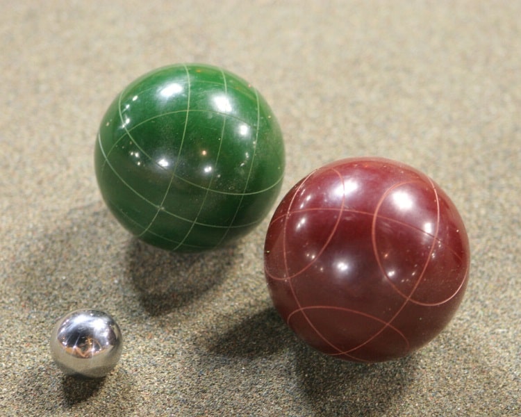 Bocce balls are spherical