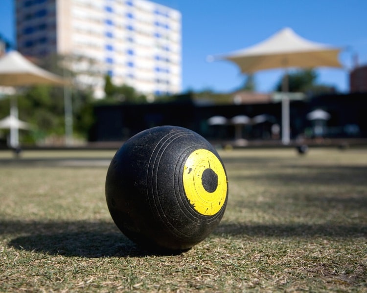 Lawn bowling balls are biased