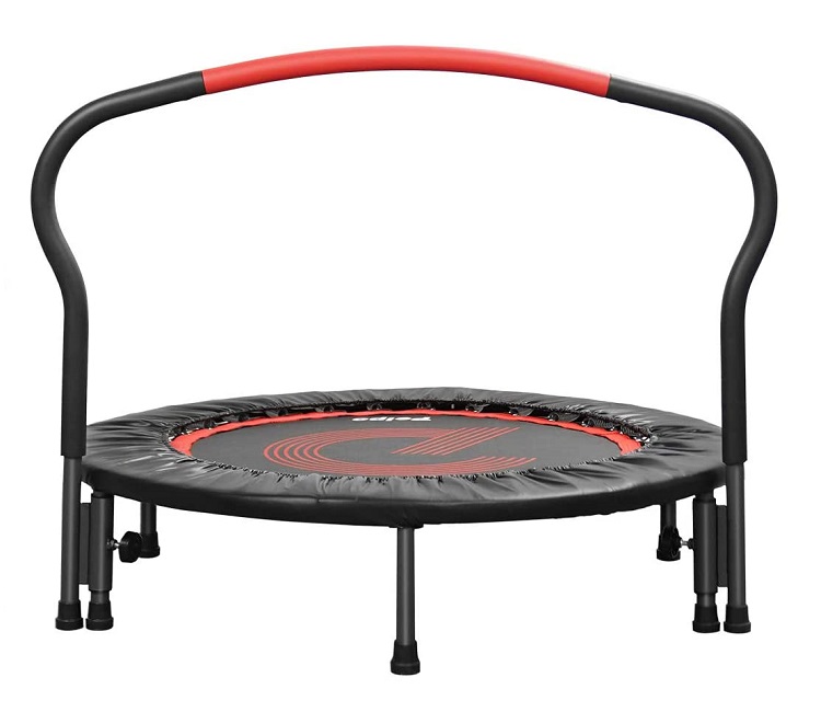 Mini trampoline with handle bar