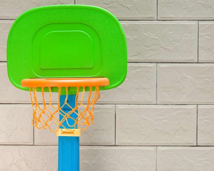 Portable basketball hoop for young kids