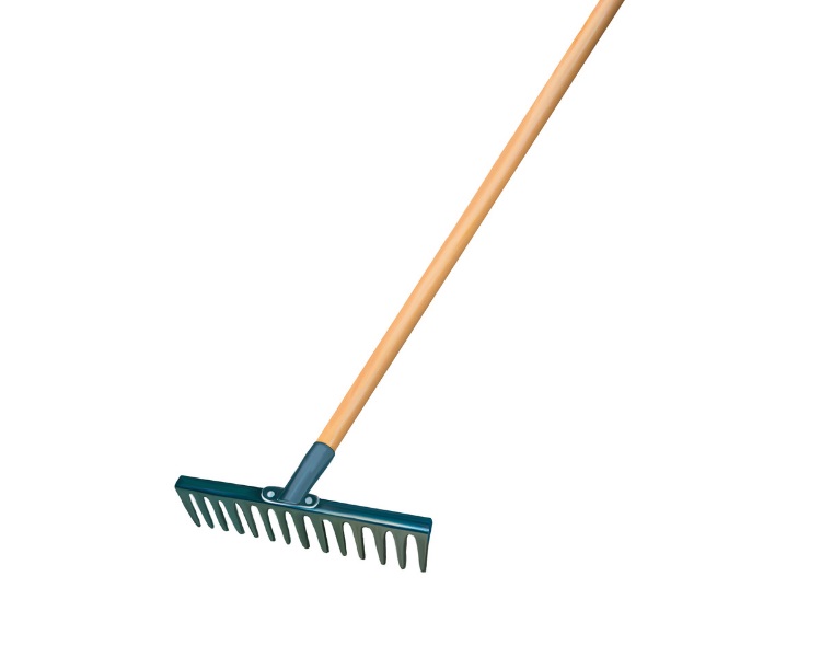 Flat head rake