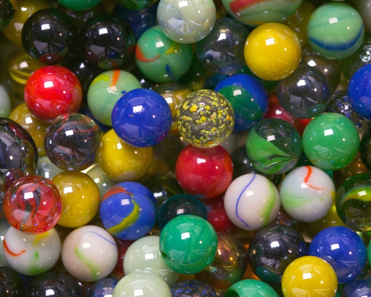 Marbles in different colors
