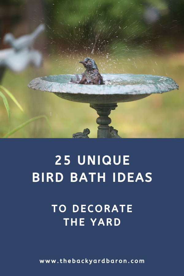 25 Unique decorative bird bath garden ideas
