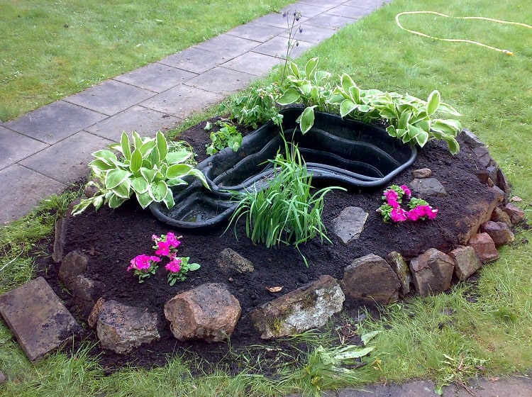 In-Ground Bird Bath