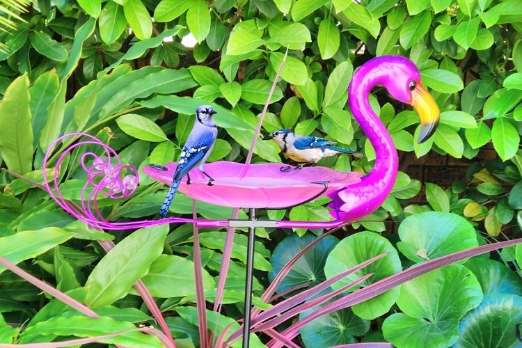 Large Flamingo Birdbath