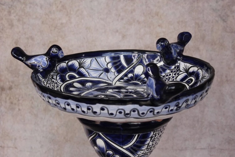 Talavera Pottery Bird Bath