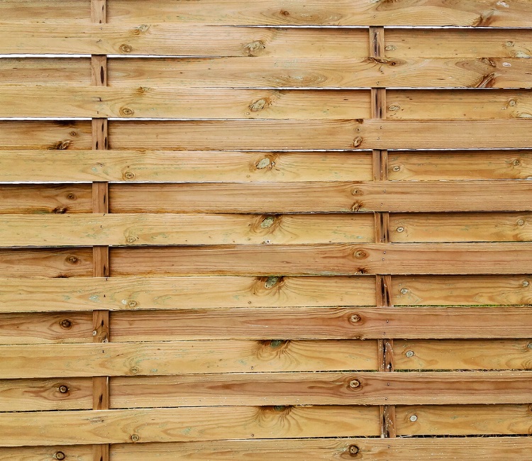 Woven wood fence