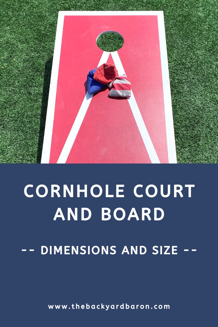 Cornhole court and board dimensions guide