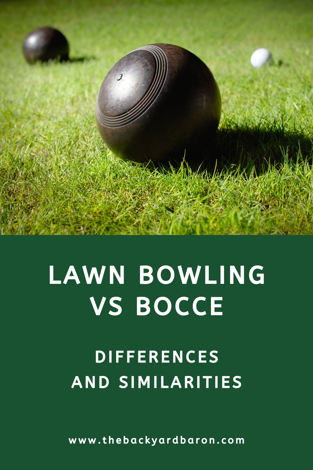 Differences between lawn bowling and bocce ball