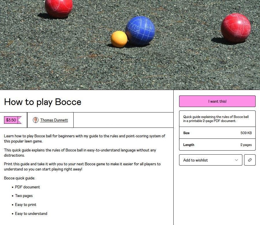 Bocce rules quick guide