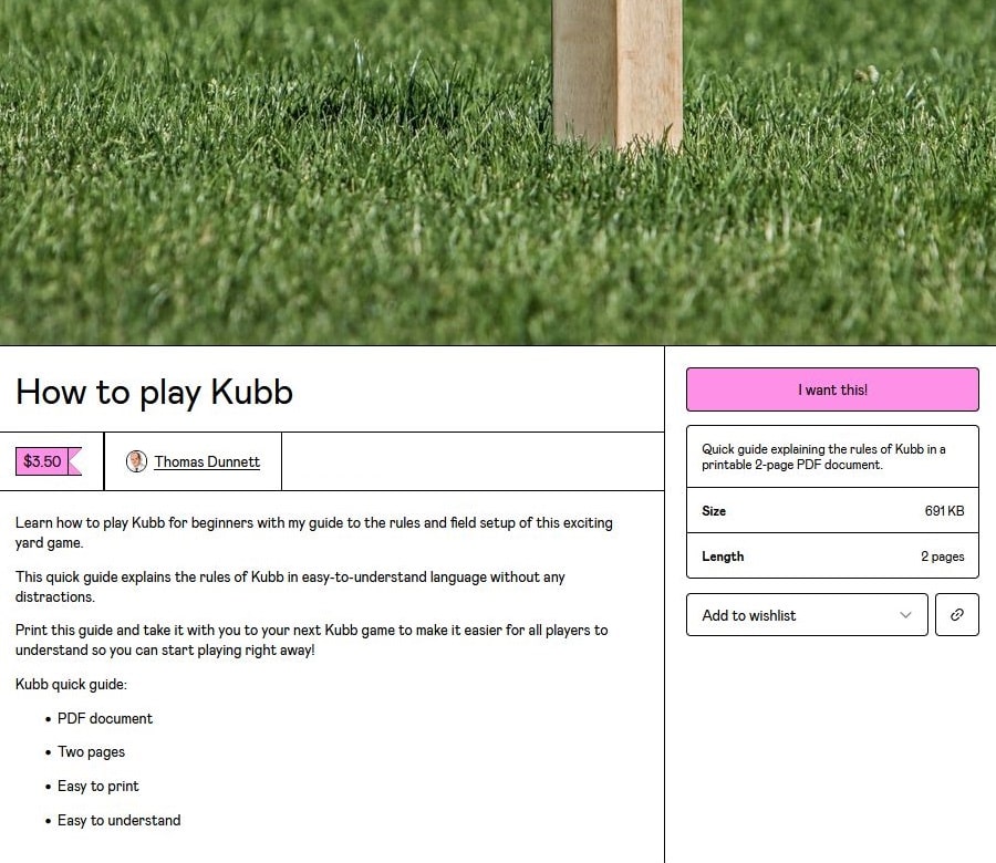 Kubb rules quick guide