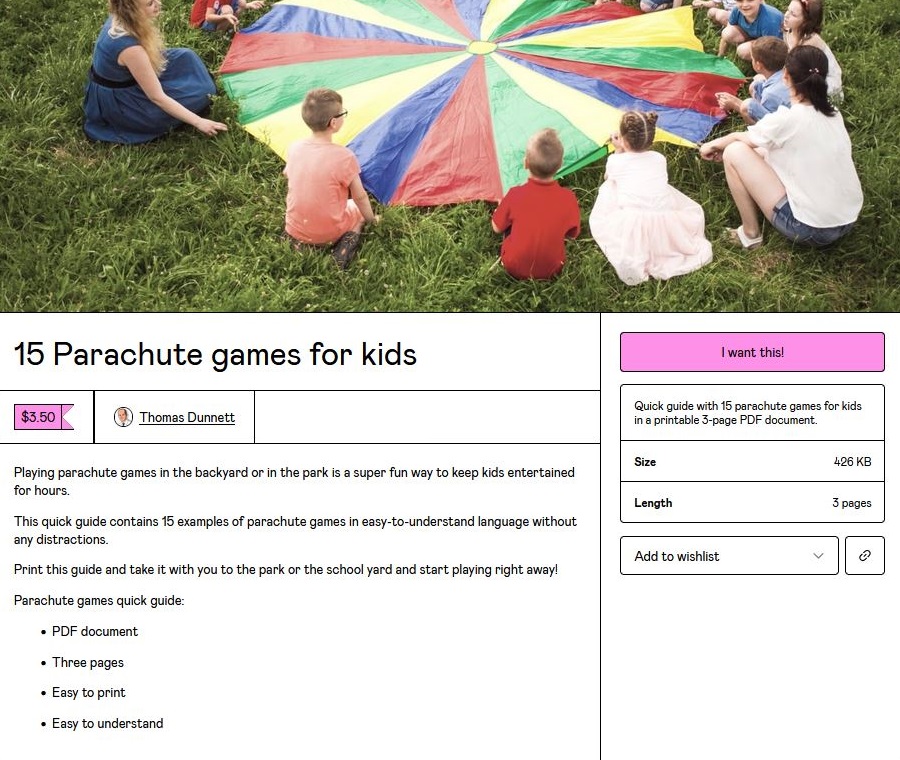 Parachute games quick guide